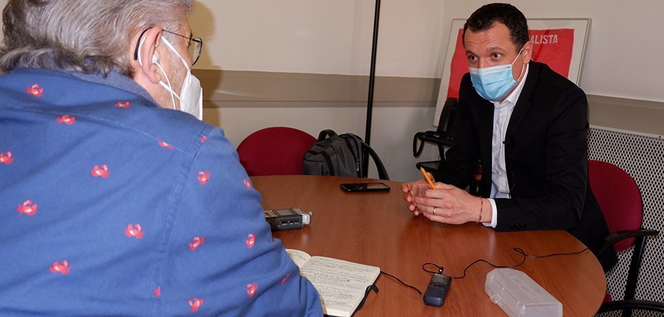 Entrevista a Òscar Ordeig, cap de llista del PSC per Lleida, Pirineu i Aran