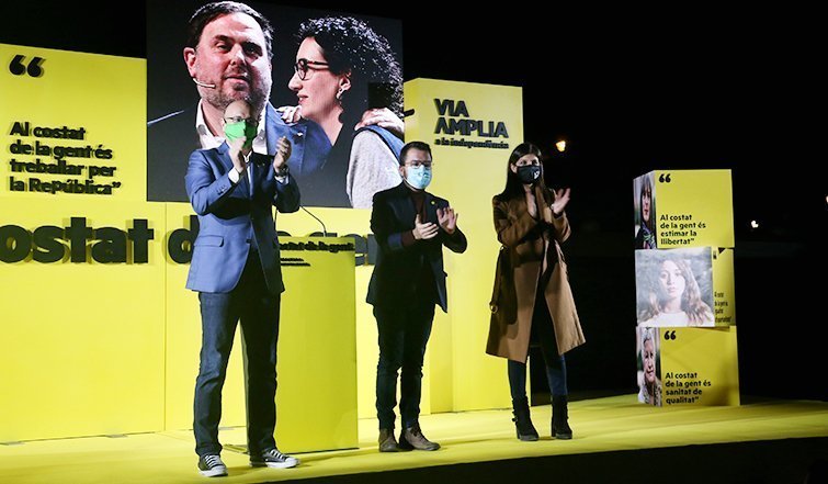 Final de l'acte electoral d'ERC al Clot, el 5 de febrer del 2021 (horitzontal)