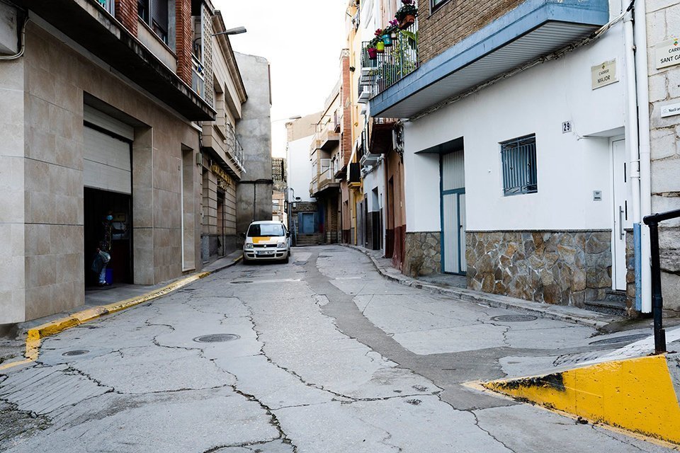 Entrada del carrer Major d'Aitona