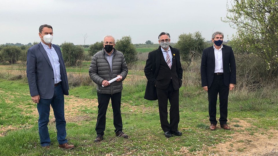 Tremosa, Mir, Alturo i Setó, durant la visita al polígon Vaca-roja @AjBorges