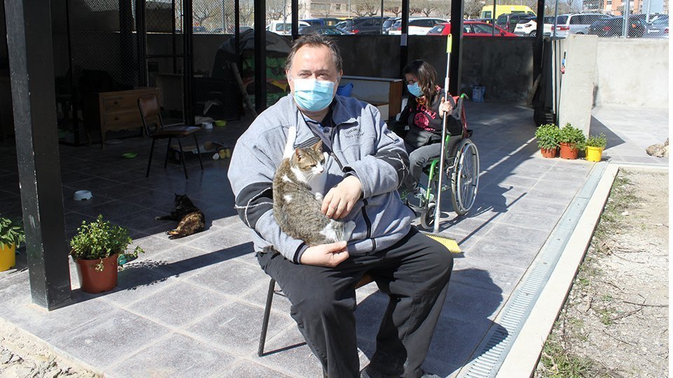 Voluntaris de l'Associació Alba, a la gatera de Tàrrega @ajtàrrega