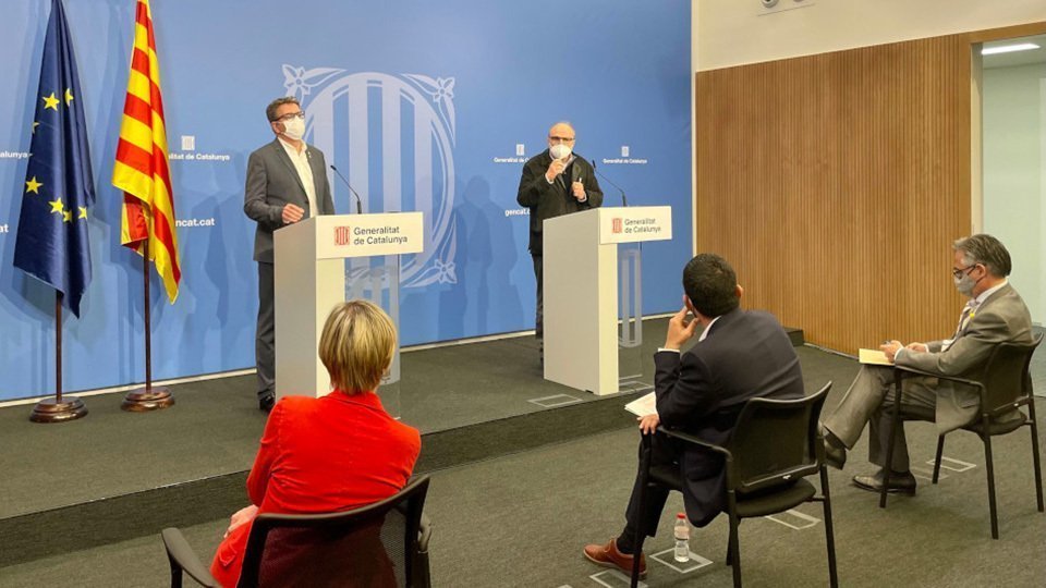 El president Joan Talarn en l'acte de protocol per la pobresa energètica