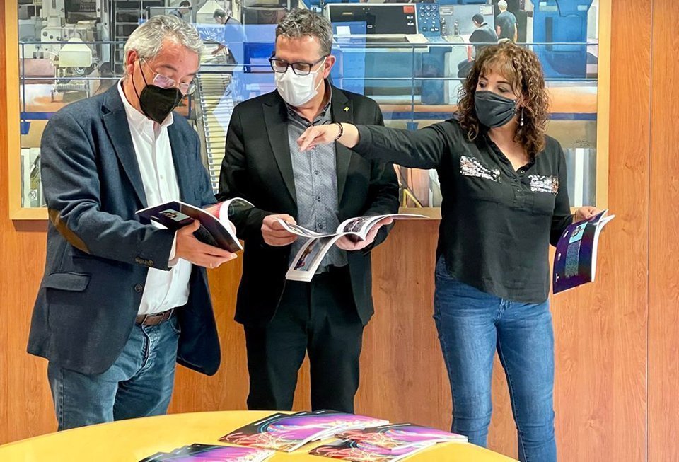 Joan Talarn amb els directius del diri Segre