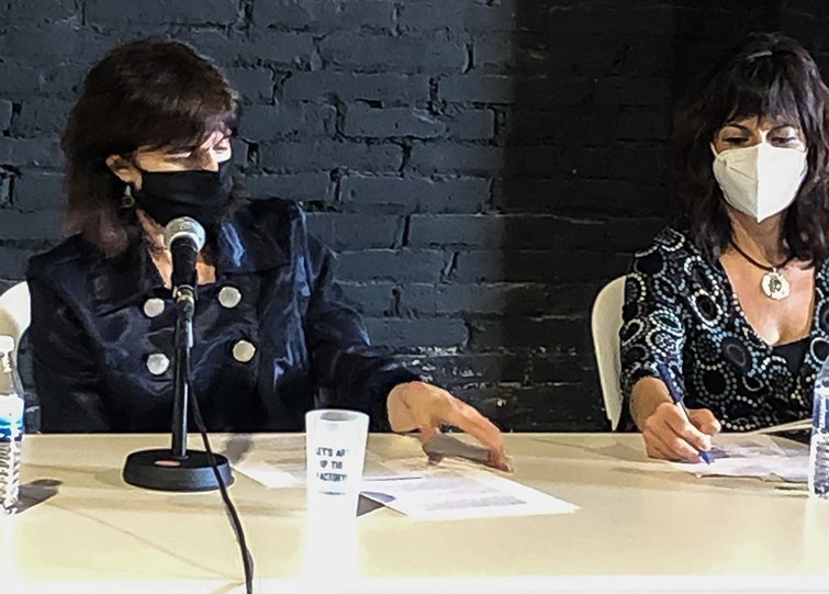 Clara Arbués,i l'alcaldessa Alba Pijuan