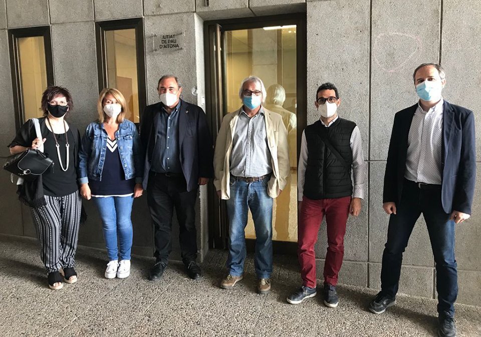 El conseller Jaume Montfort visita la nova seu judicial a Aitona @Aitona