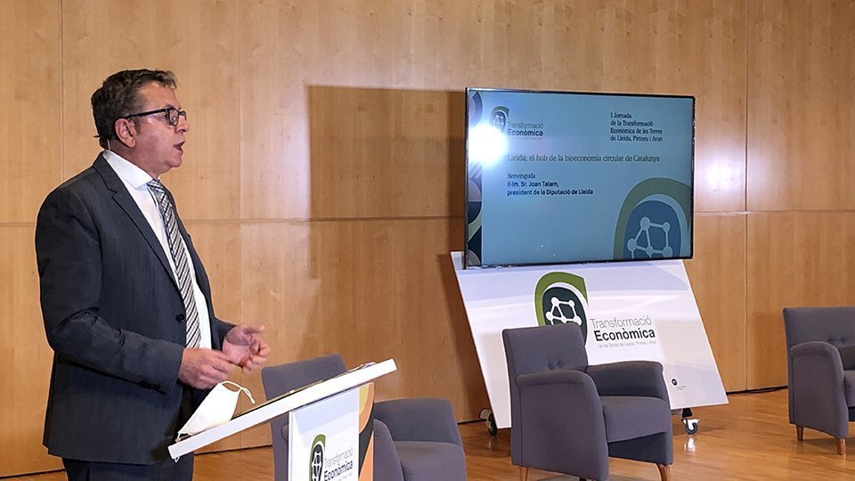 Joan Talarn en la presentació de la jornada @Territoriscat