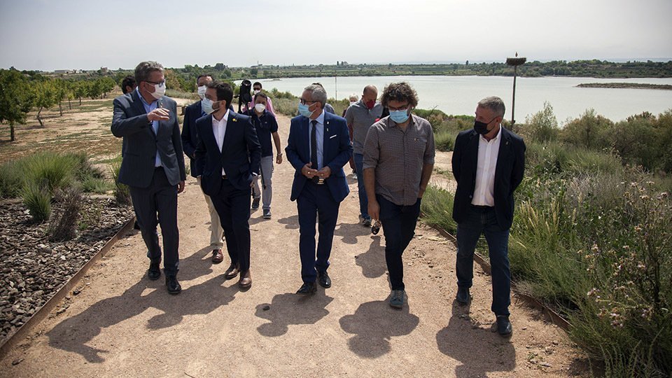 El president Pere Aragonés visita l'Estany d'Ivars i Vila-sana @JosepA.Pérez