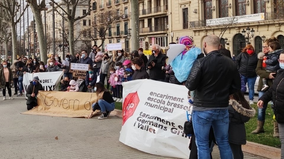 Concentració organitzada pel col·lectiu EBMLleidaenlluita el passat 21 de febrer.