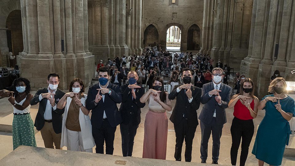 Autoritats participants en l presentació de Conreem Lleida @JaviMartín