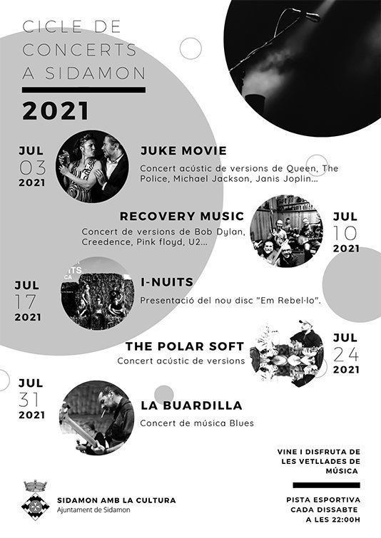 Cartell cicle de Concerts a Sidamon