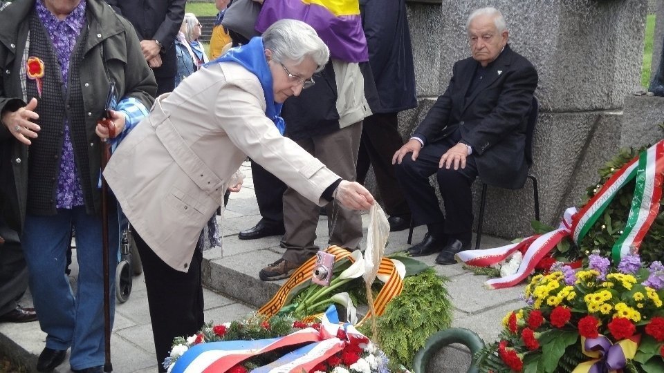Maria Teresa Curià en el seu primer viatge a Mauthausen. Fotografia: Cedida.