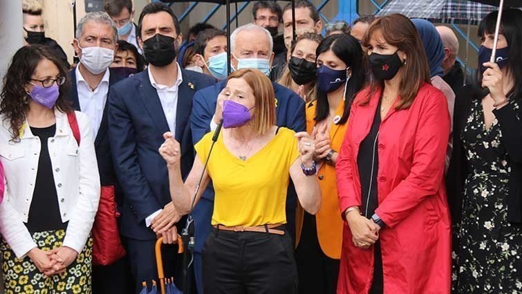 L'expresidenta del Parlament Carme Forcadell, després de sortir de Wad-Ras @MiquelCodolar