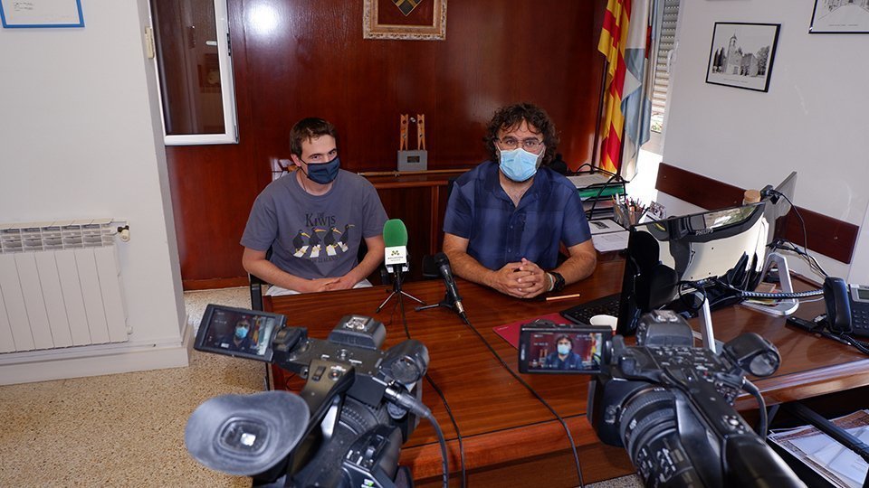 L'alcalde Joan Carles Sánchez i el regidor Bernat Ramon Pedrós
