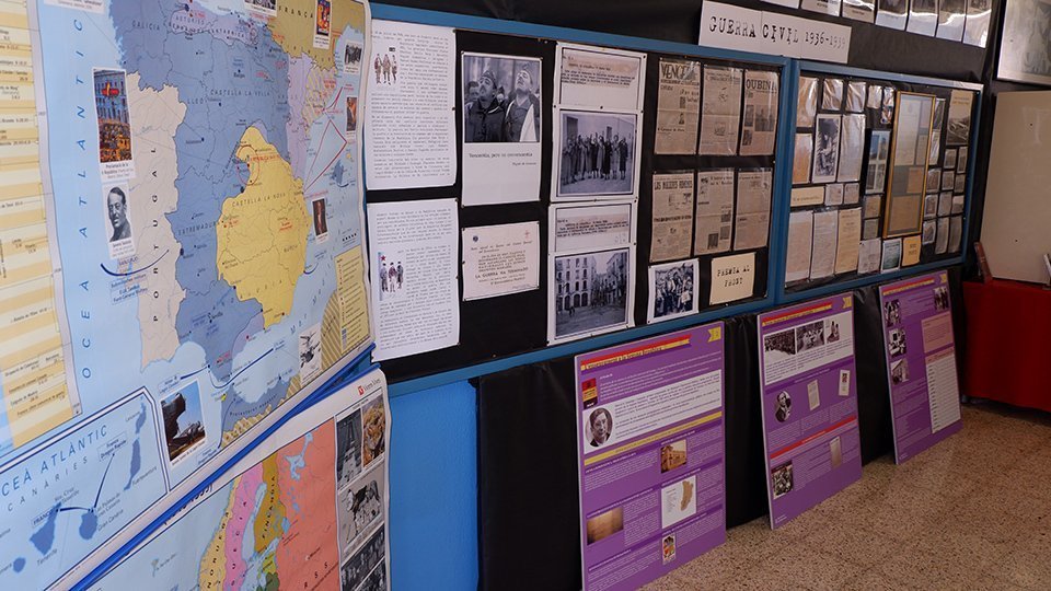 Exposició sobre la Gerra Civil a l'INS Terres de Ponent @JosepA.Pérez