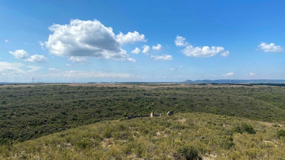 La ubicació de la futura estació sísmica al terme de la Granja d'Escarp - Foto: cedida per l'Ajuntament de la Granja d'Esccarp