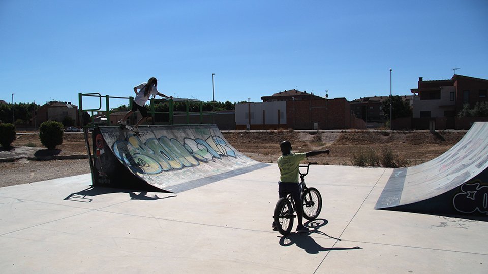 Cristian Camilo en el parc skaters de Mollerussa @JosepA.Pérez