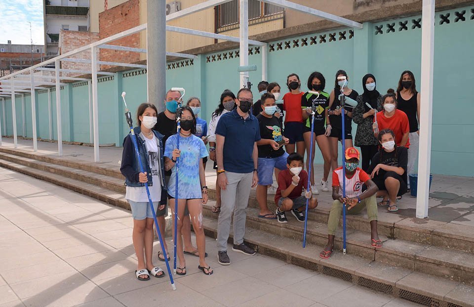 Participants en el camp de treball a Mollerussa @AjMollerussa