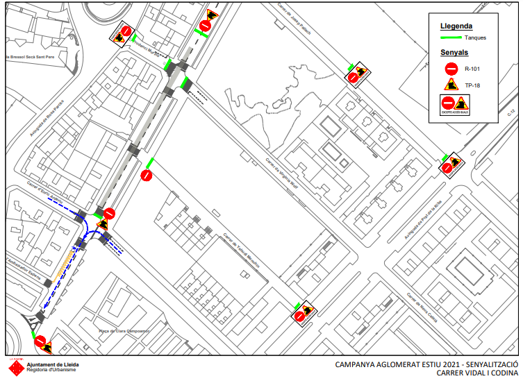 Millores del carrer Vidal i Codina de Lleida.