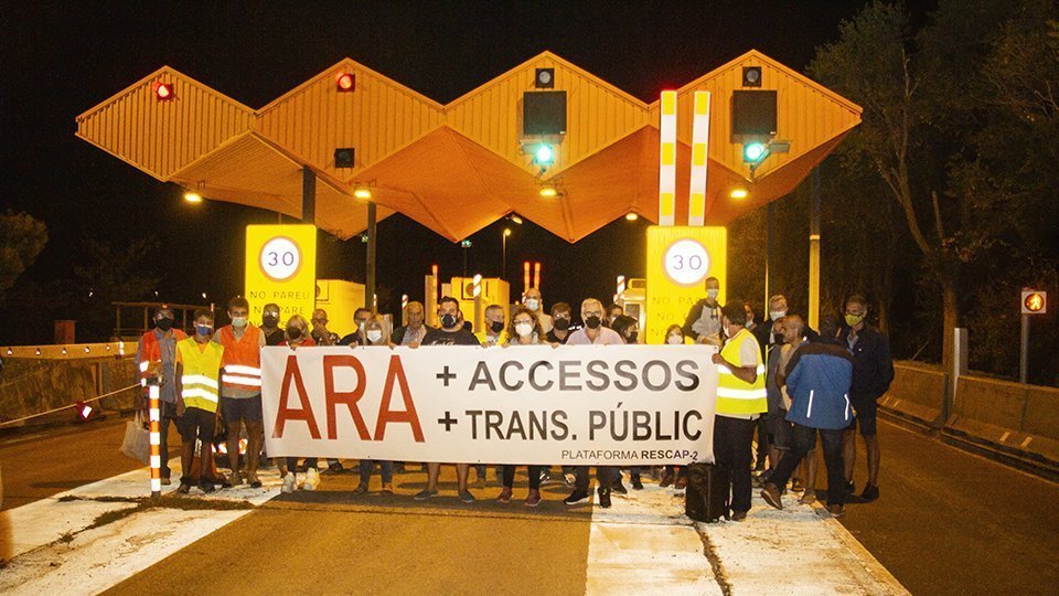 Plataforma  RESCAP-2 al peatge de l'AP-2 @JosepAPérez