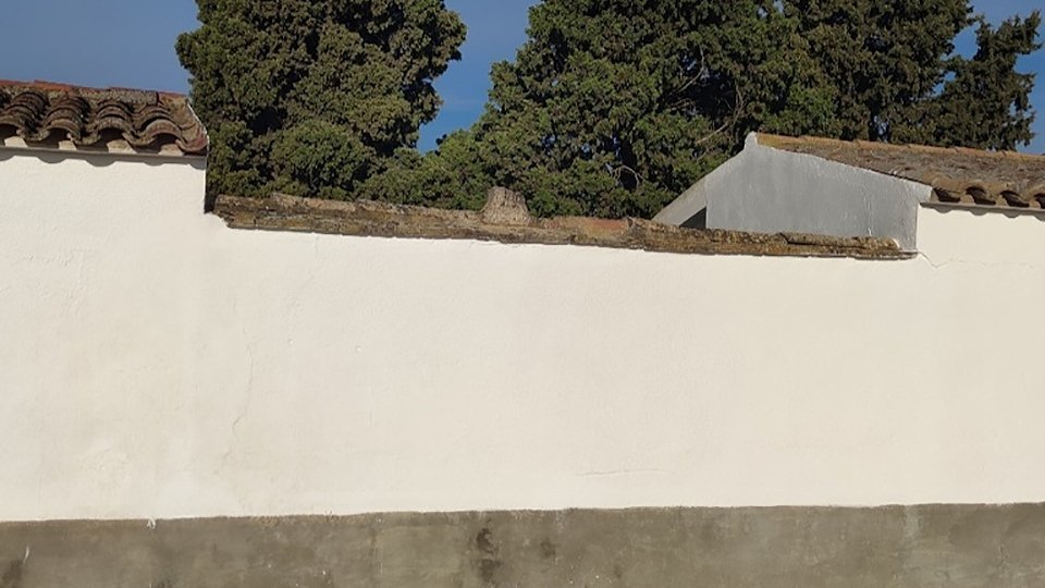 Les restes d'una de les creus malmeses en el cementiri de Vilanova de Bellpuig