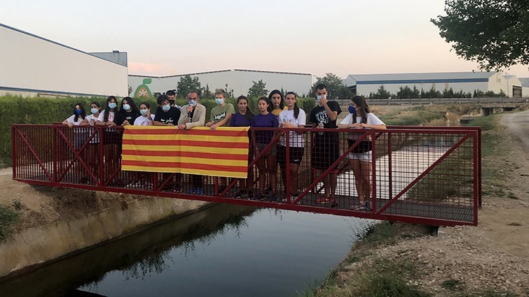 Via Verda en la banqueta del Palau d'Abglesola