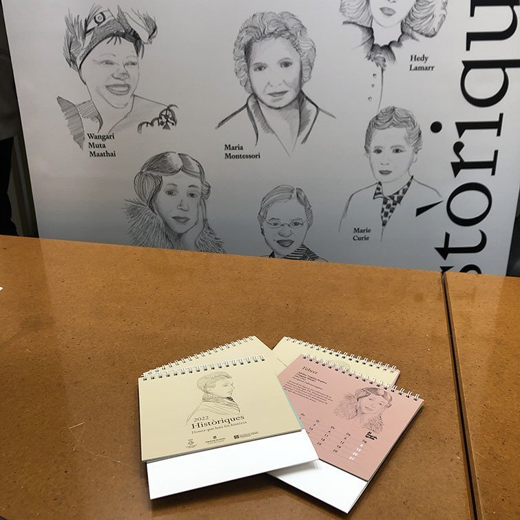 El calendari de sobretaula Històriques. Dones que han fet història