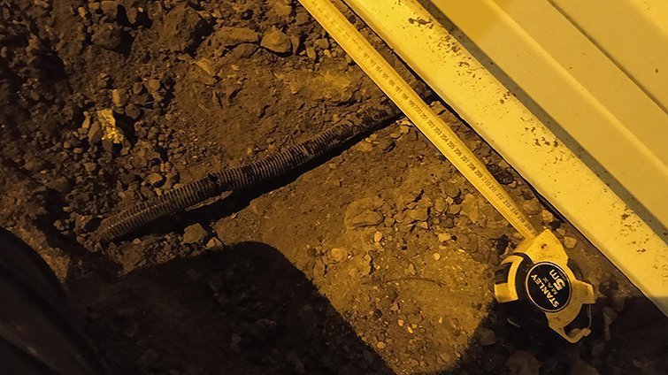 La mànega soterrada que entrava a la finca del regidor ©XavierLlombart