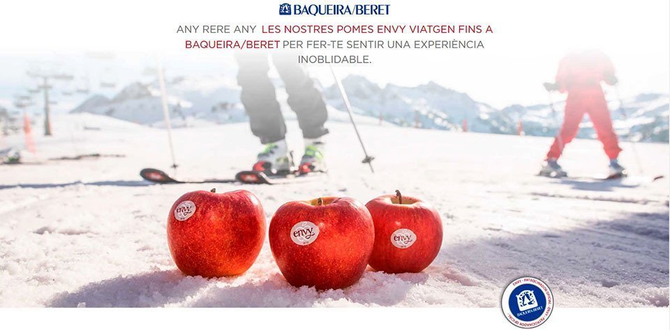 Promoció de la poma Envy a Baqueira Beret