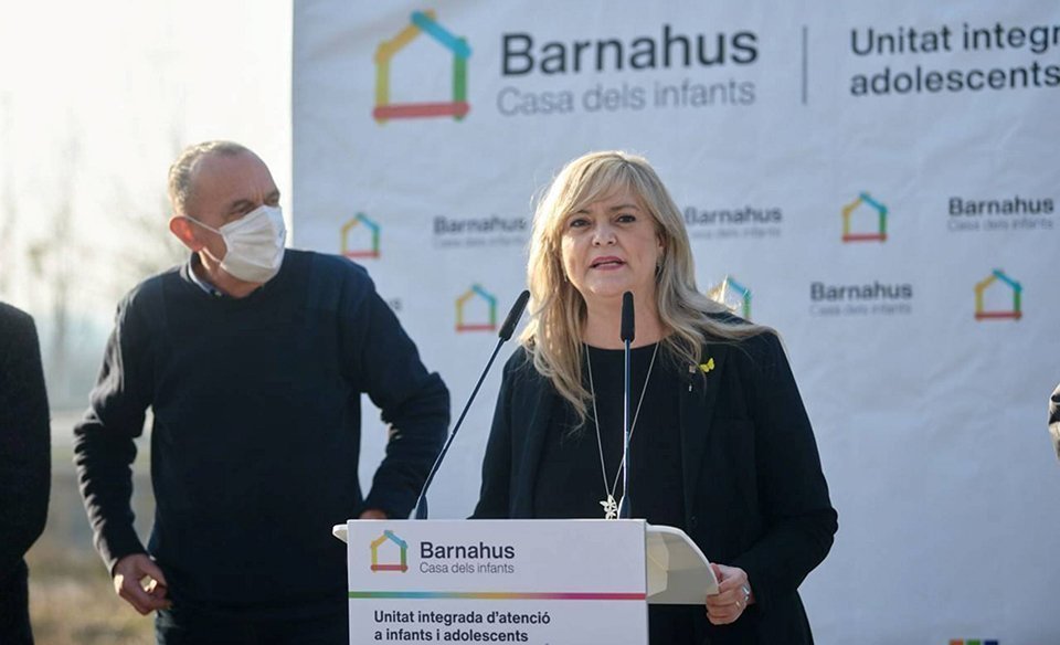 La consellera Violant Cervera en la presentació de Casa Barnahus a Lleida ©Govern