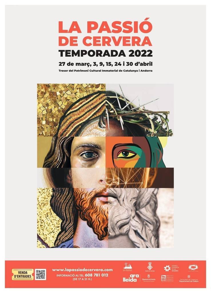 Cartell de la temporada 2022 de  la Passió de Cervera.