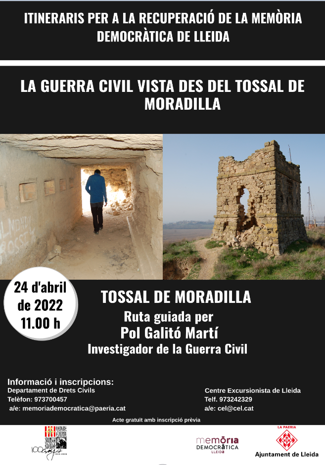 Cartell visita al Tossal de Moradilla