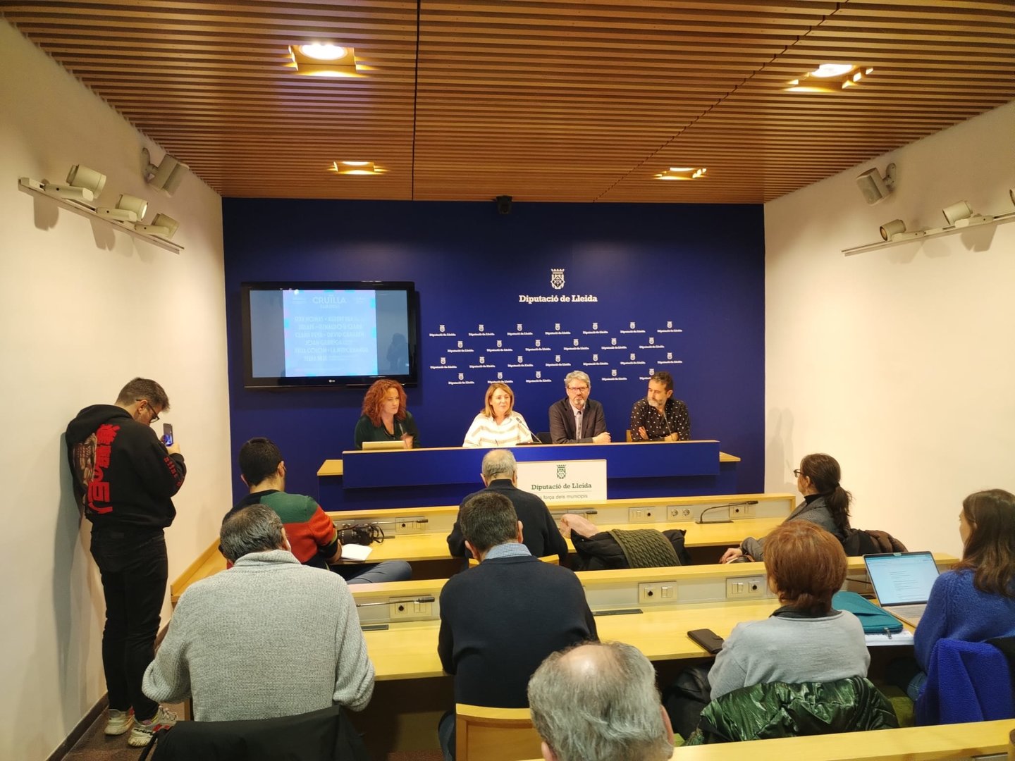 Un moment de la presentació del Cruïlla Baix Segre a la Diputació de Lleida