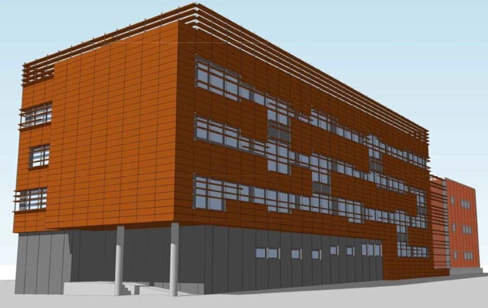 Maqueta del futur Centre d’Edició Genòmica de Cereals, a Lleida